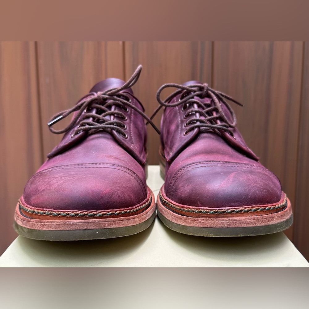Men's Derby Burgundy Leather Shoes